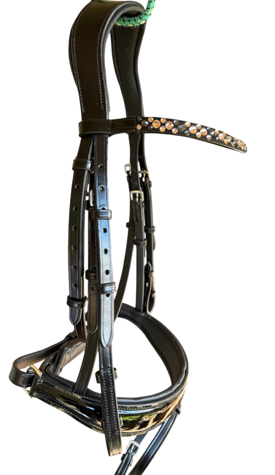 ITALIAN Leather Premium Snaffle Dressage Bridle | Black Leather